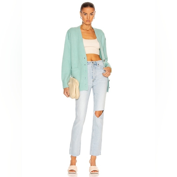 NWT Re/Done 70s Stove Pipe Icy Blue Jeans - Picture 9 of 10